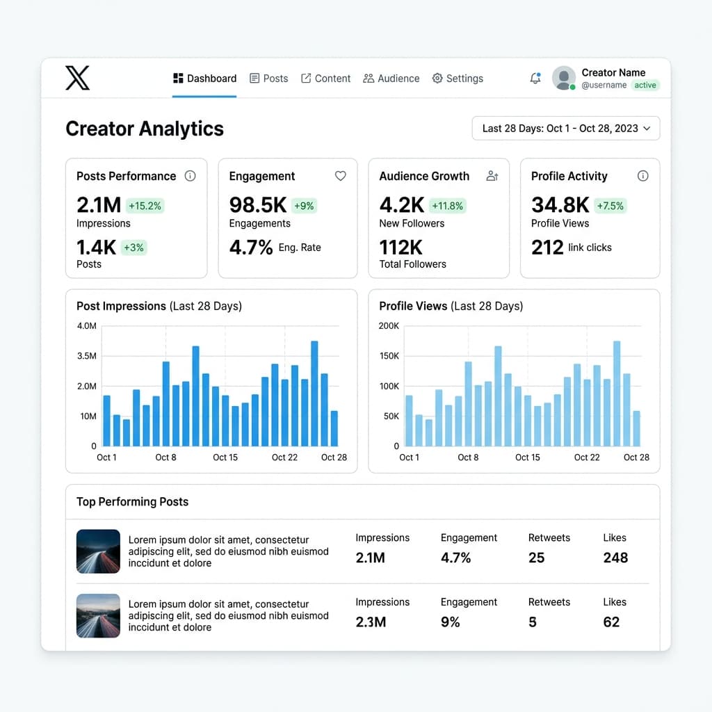 Twitter X Creator Analytics